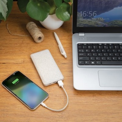 Powerbank 10.000 mAh  de paja de trigo
